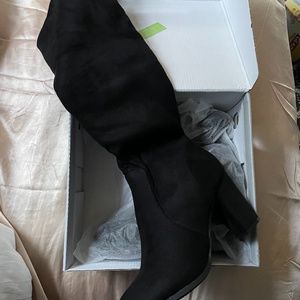 Dream Pair woman's tall black boots